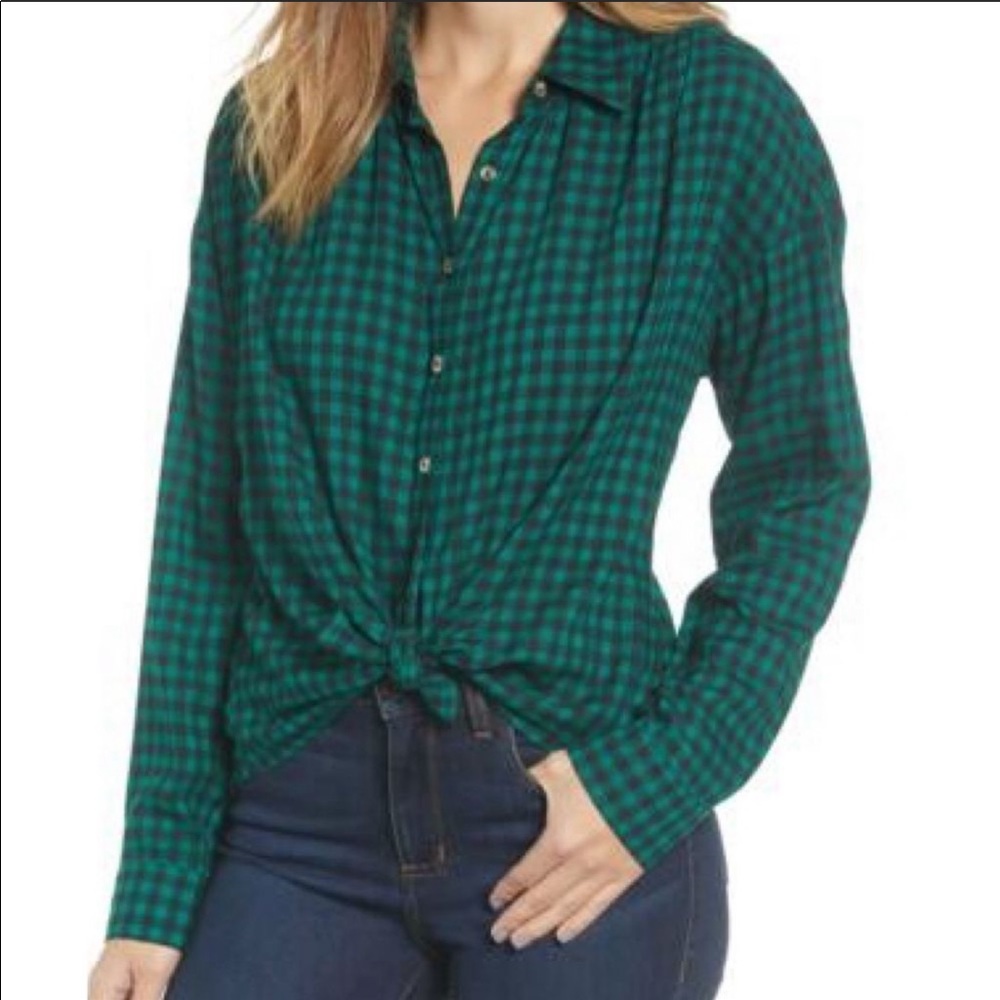 Ten Sixty Sherman Plaid button down shirt- Large